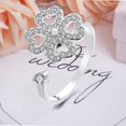 thumbnail image 2 of Versatile Rotatable Adjustable Anxiety Relieving Silver Plated Zircon Ring for Stress and Fashionable Finger Accessory, 2 of 5
