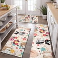 thumbnail image 2 of Dogs with Party Hats and Flowers Kitchen Rugs Sets Of 3,Kitchen Runner Rugs Non Skid Washable,Decorative Kitchen Floor Mats for Kitchen,Sink,Laundry,17"x30"+ 17"x47" + 17"x59", 2 of 6
