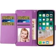 thumbnail image 4 of Entronix Wallet Case for Apple iPhone 16,[6 Card Slots] PU Leather Credit Holder Folio Flip Kickstand Lanyard Phone Cover, Purple, 4 of 6