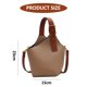 thumbnail image 2 of Nuevo bolso de cubo portátil, bolso de hombro tipo bandolera, bolso de mano de nicho de cuero artificial, 2 of 5