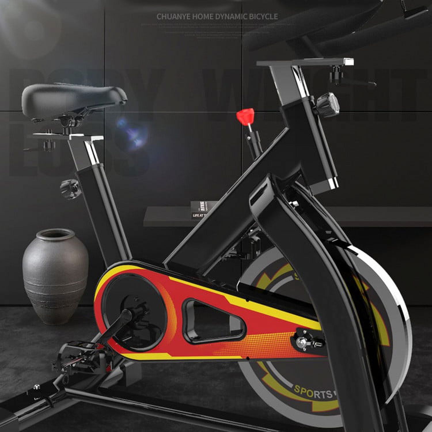 Stationary Exercise Bicycle Trainer Fitness Cardio Aerobic Exercise Bicycle Trainer S500(Black) - image 3 of 6