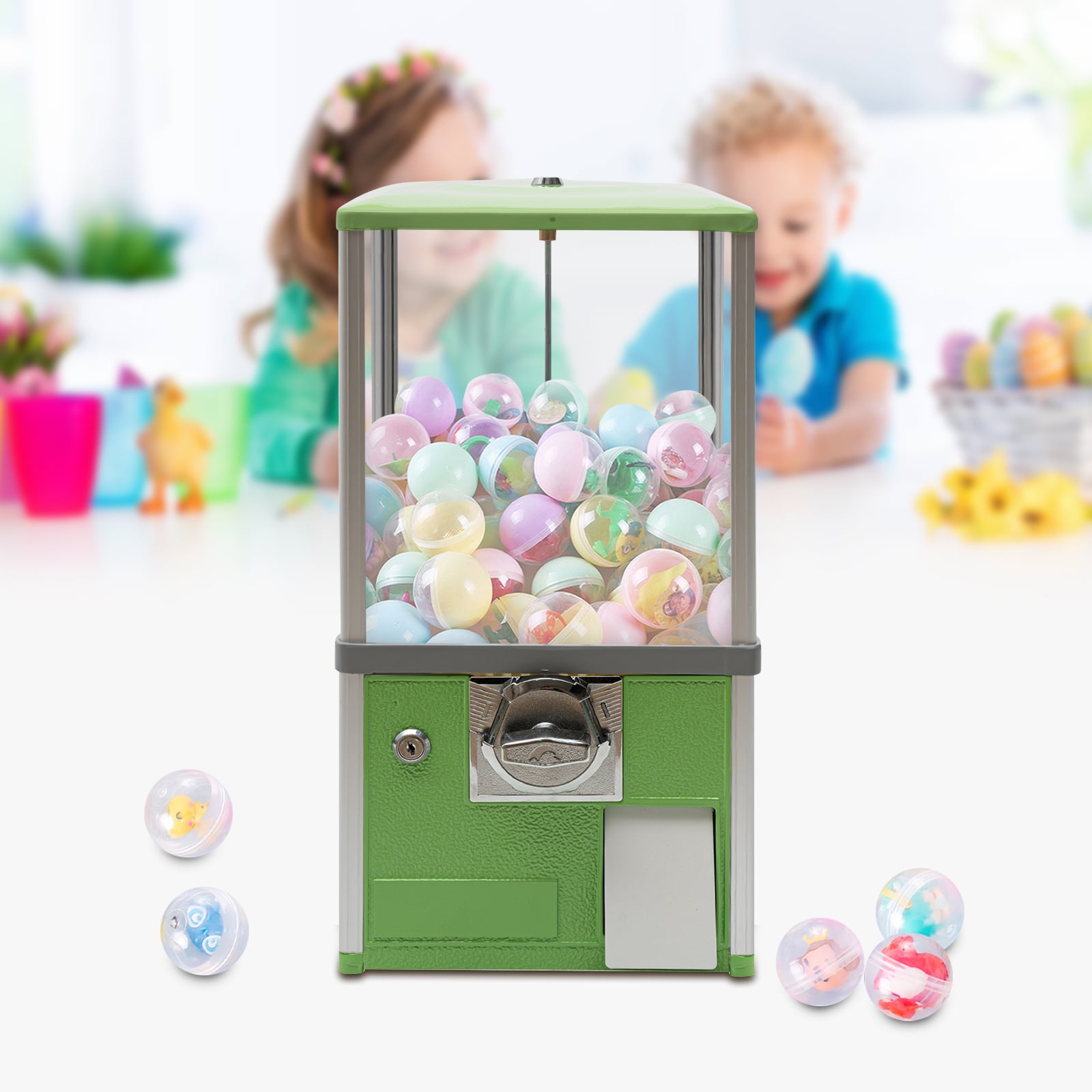 Miumaeov Vending Machine Gumball Bank Candy Gumball Machine Metal Candy Vending Machine for Amusement Parks & Game Stores