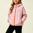 thumbnail image 3 of Mitankcoo Girls Hooded Lined Softshell Jacket Full Zip Windproof Outerwear with Pockets for Kids Outdoor Casual Coat 1-13Y, 3 of 7