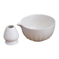 thumbnail image 2 of Cuenco japonés para matcha, juego de té matcha con soporte para batidor, regalo, portátil, ceremonial Blanco, 2 of 9