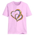 thumbnail image 4 of Baqcunre Valentine'S Day Shirts For Women Fashion Women Casual Colorful Love Print Short Sleeve O-Neck T-Shirt Blouse Tops(Pink S-4XL),Womens Tops Graphic Tees For Women Shirts For Women Womens Tops, 4 of 4