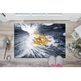 thumbnail image 4 of Modern Rug, Abstract Gold And White Flower Rugs, Contemporary Rug, Pattern Rug, Large Rug, Nursery Rug, Cute Rugs, Living Room Rug, 2'x3' - 60x90 cm, 4 of 7