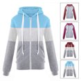 thumbnail image 3 of Sudadera con capucha para mujer, Top informal, sudadera con cordón de varios colores, fibra de poliéster para otoño, 3 of 5