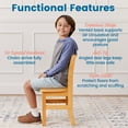 thumbnail image 3 of ECR4Kids Three Rung Ladderback Chair, 14in Seat Height, Kids Furniture, Honey, 2-Pack, 3 of 9