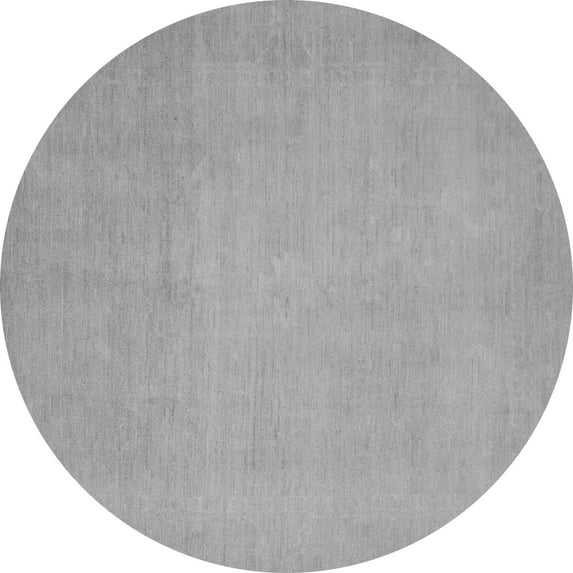 Ahgly Company Indoor Round Oriental Gray Modern Area Rugs, 8' Round