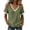 Army Green, variant on Women's Cold Shoulder Tops Lightweight Soft Lace Trim V Neck Short Sleeve Blouses Relaxed Fit Dressy Casual Solid Color T-Shirts XXL