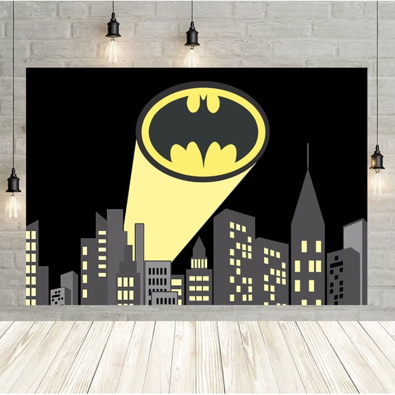 Batman backdrop, 60x40 inch Batman party backdrop, perfect for birthday party decorations.