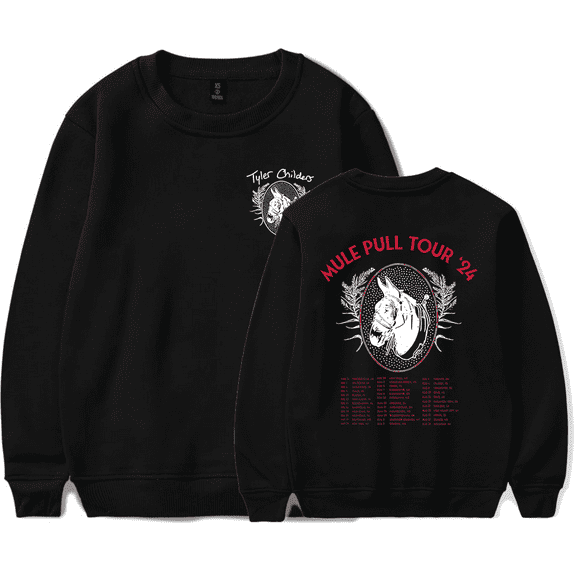 Tyler Childers Merch Sweatshirt Long Sleeve Natural Mule Pull Tour 2024 Hoodie Country Music Men Women Streetwear Crewnecks