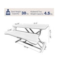 thumbnail image 3 of Jopath 32" Desk Converter,Height Adjustable Standing Desk Converter for Home Office,Dual Monitor and Laptop Workstation with Wide Keyboard Tray,White, 3 of 8
