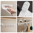 thumbnail image 4 of Wall Mount Utensil Rail Rack Easy Sliding Space Aluminum Kitchen Rail with Hooks for Cookware Spoons, 4 of 14