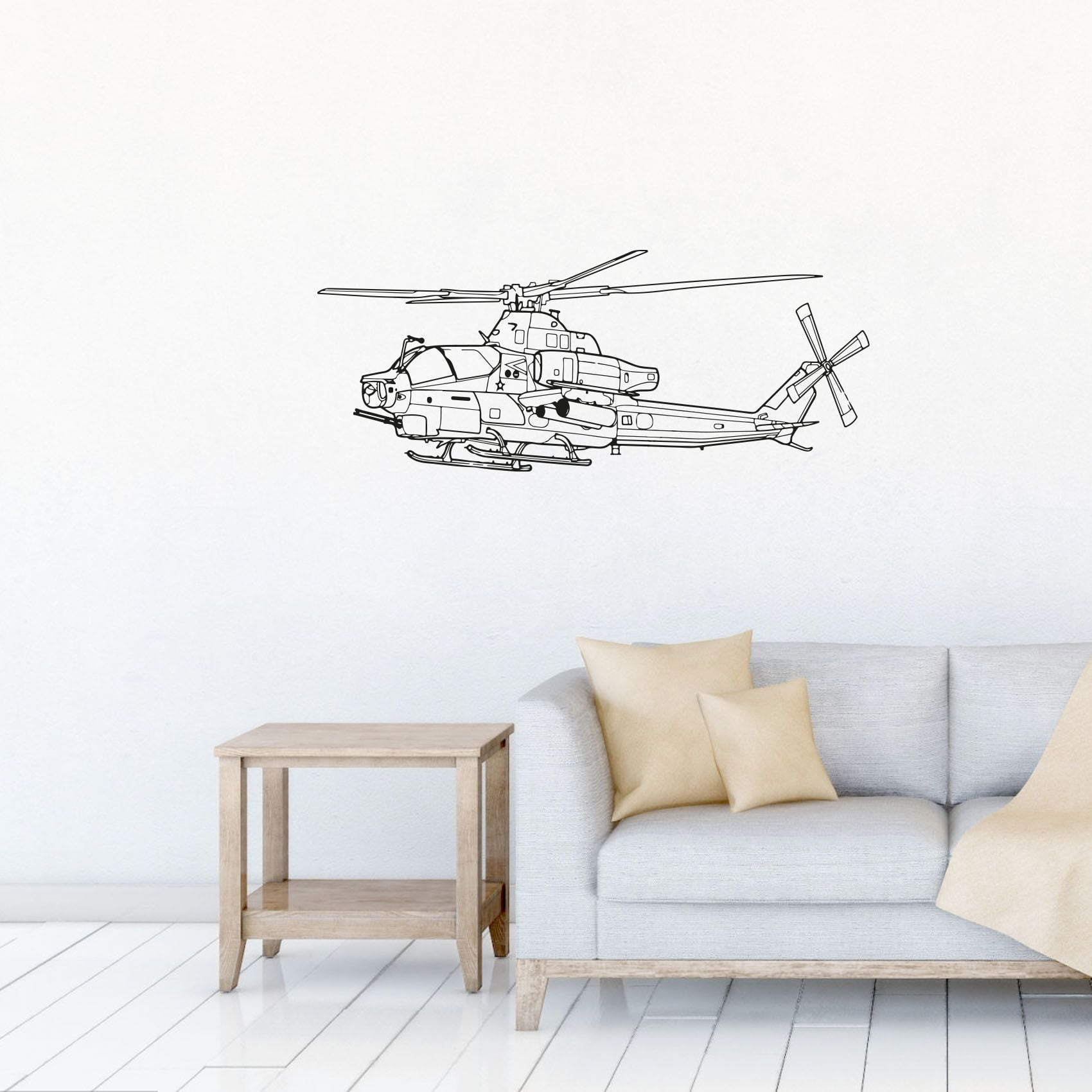 Helicopter Kids Bedroom Wall Vinyl Decal Sticker Art Army 