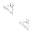 thumbnail image 4 of maskred Pinces à Griffes Mode Grand Style Simple Pratique Style Simple Robuste Accessoires Exquis Barrettes pour Femmes Argent/arc 2Ensemble, 4 of 6