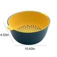thumbnail image 3 of MERILER Multi-Functional Double-Layer Plastic Washing Basket for Kitchen Fruit and Vegetable Cleaning, 3 of 7