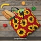 thumbnail image 5 of Balery Sunflowers On Red Bolsa de Mano para Mujeres con Cremallera, Bolsa de Gimnasio con Compartimentos, Bolsa para Laptop, Bolsa para Trabajo, 5 of 7