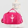 thumbnail image 4 of Bolsa de ballet impermeable para bailarinas, ideal para viajes deportivos y baile. Rosa roja, 4 of 9