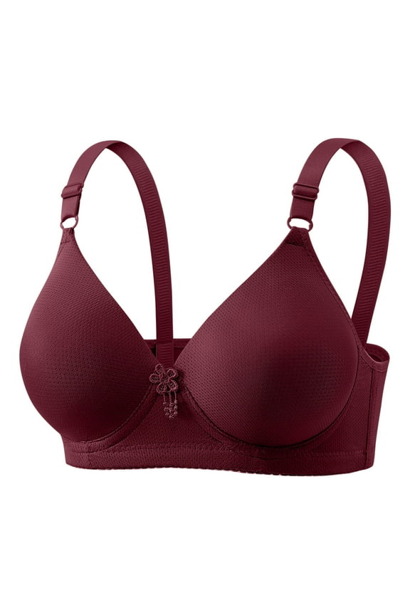 Bra for Womens Wireless Comfort Brassiere Sexy Bras Light Padded Lingerie