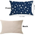 thumbnail image 2 of American Flag Pillow Covers 12 x 20 Inch Set of 4 Independence Day 4th of July Throw Pillow Case Memorial Day Patriotic Star Decorative Outdoor Case Blue for Home Couch Sofa Bed, 2 of 6