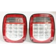 thumbnail image 4 of LED Rectangular Red Jeep & Trailer Tail Light Universal STUD-MOUNT Kit with Back Up License Illuminator on Left EHD, 4 of 6