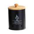 thumbnail image 4 of deevoka Kitchen Vegetable Storage Tin Metal Potato Onion Garlic Storage Bin for Home Black Small, 4 of 9