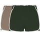 thumbnail image 3 of Puntoco Pantalones cortos deportivos para mujer, 2 piezas, pantalones cortos casuales con pliegues laterales y cintura elástica sexys de color sólido de verano para mujer, 3 of 4