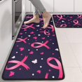 thumbnail image 2 of Kitchen Rugs Sets Of 2,Pink Breast Cancer Anti Fatigue Kitchen Mat Rugs Non Slip Washable,Decorative Kitchen Floor Mats for Kitchen,Sink,Laundry,17"x47"+17"x47", 2 of 5