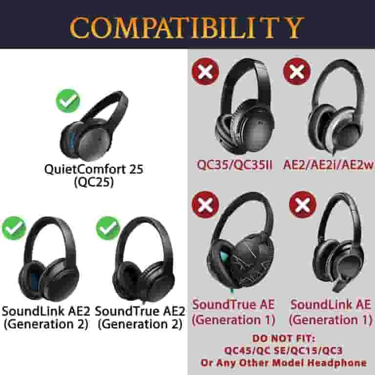SOULWIT Bandeau de Rechange pour Bose QuietComfort 25(QC25)/SoundLink SOULWIT Bandeau de Rechange pour Bose QuietComfort 25(QC25)/SoundLink