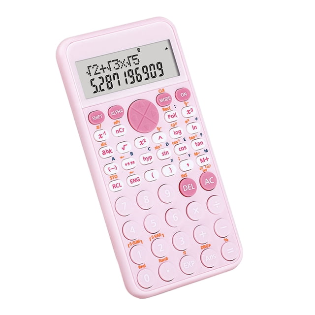 Bearachild Calculadora científica de plástico PS para mayor durabilidad y larga duración, ahorro de tiempo y sin esfuerzo Kits de experimentos de química Rosa 16.2*8.25*1.2 CM