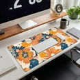 thumbnail image 4 of Colorful Floral XXL Mouse Pad - Full Desk Mat, Cute Office Decor Accessories for Women, Extended XL Mouse Mat, Laptop Desk Pad, Blue Orange Flowers, 31.5"x15.7", 4 of 6