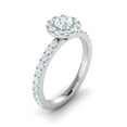 thumbnail image 3 of Certified G/I2 1 Carat TW Diamond Halo Set Engagement Ring in 10k White Gold, 3 of 5