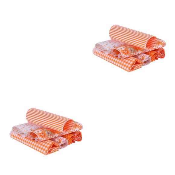 Maoww Pack of 7 Plain Weave Cotton Fabrics Professional Sewing Floral Printed Cloth Tablecloth Handicraft 25x25cm 25x25cm 2Set