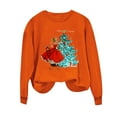 thumbnail image 4 of Penkiiy Christmas Sweatshirts for Women ,Christmas Tree Sweaters Long Sleeve Pullover Merry Xmas Shirts S Orange, 4 of 4