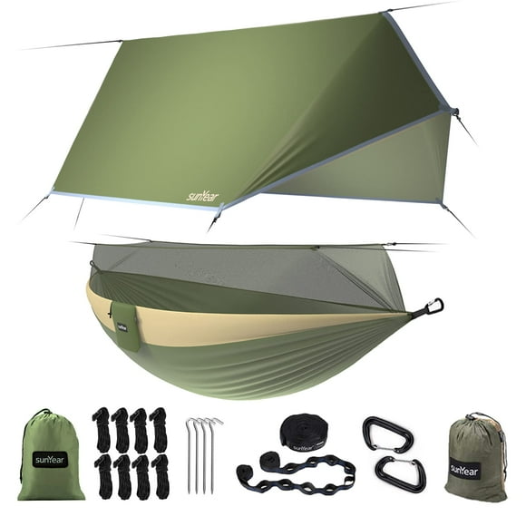 Hamaca de Camping Sunyear con Mosquitero y Lona Impermeable