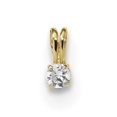 thumbnail image 1 of 14k Yellow Gold Children TinyCubic Zirconia Slide Pendant, 1 of 2
