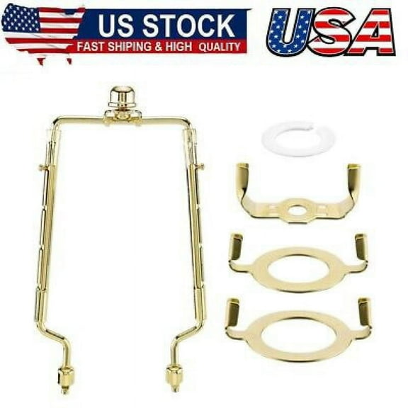 7 8 9 10 inch Gold Lamp Shade Harp Holder, Adjustable Lamp Harps and Finals