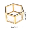thumbnail image 4 of Gieenan Geometrical Clear Glass Jewelry Box Jewelry Organize Holder Tabletop Succulent Plants Container Home Jewelry Storage, 4 of 7