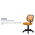thumbnail image 2 of Flash Furniture Low Back Orange Mesh Swivel Task Office Chair, 2 of 5