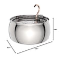 thumbnail image 3 of FURCLAN 4L/135oz Swan Neck Cat Water Fountain Stainless Steel with 3 Filters, 304 Stainless Steel Dog Water Fountain, Ultra-Silent Pet Water Dispenser, Drinking Fountain for Cats & Dogs, 3 of 11