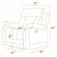 thumbnail image 5 of Soft Reclining Microfiber Function, Lumbar Care, Gray, Stainless Steel Base Cozy Chair, Support Included,, 5 of 6