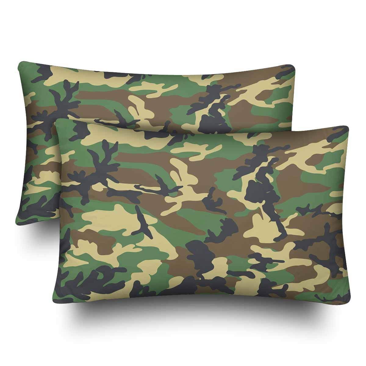 GCKG Green Camo Camouflage Military Us Army Marine Corps Pillow Cases