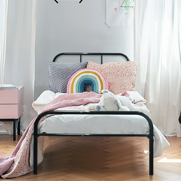 Voilamart Twin XL Metal Bed Frames with Headboard and Footboard, Single