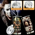 thumbnail image 4 of Horror Tumbler with Lid and Straw - Gift for Men, Women Who Love A Good Scare - Valentines Day Coffee Cup - Gifts for Friend on Birthday, Anniversary - Valentines Decorations - Horror Tumbler 20 Oz, 4 of 6