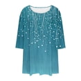 thumbnail image 6 of Sokhug Tops for Women Plus Size Boho Floral Printed Shirts Summer Short Sleeve V Neck Tunic Blouses Cute Graphic Tees, 6 of 6