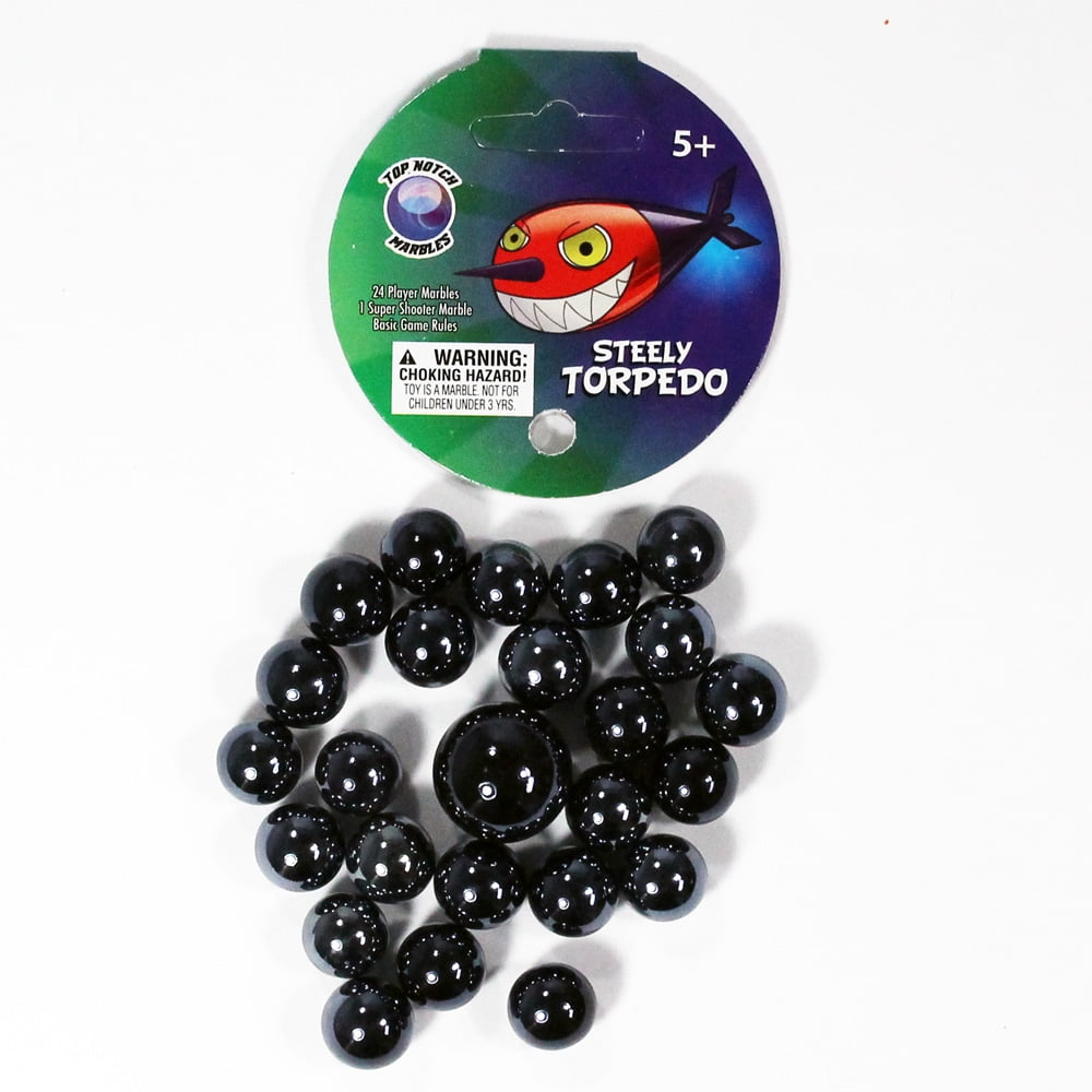 Marbles black glass 9/16 inch round lot of 100 