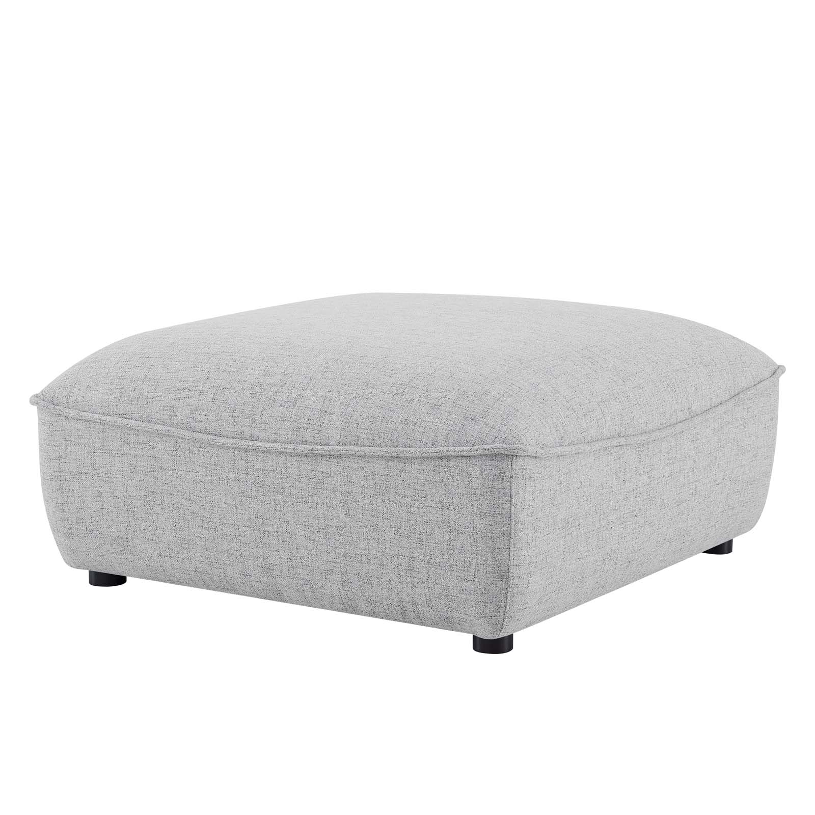 Accent Chair Ottoman, Fabric, Light Grey Gray, Modern Contemporary