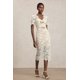 thumbnail image 4 of Vestido Bellabarnetten Maisie con cuello en V y mangas cortas a media pierna de encaje, 4 of 6