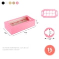 thumbnail image 4 of JINMING 8 Count Cupcake Boxes with Window and Inserts, 15 Pack Pink Cupcake Containers, 12.2" x 6.3" x 3" Cupcake Holders for Muffins, Desserts, Pastries for Mothers Day, 4 of 8